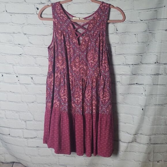Rewind Maroon Floral Dress - Picture 1 of 6